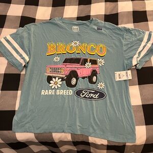 Ford Bronco Blue T-Shirt with Pink and Yellow Design